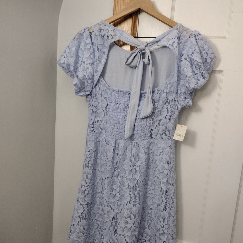 Free People Blue Min Lace Dress Size Medium Hailee Lace NWT